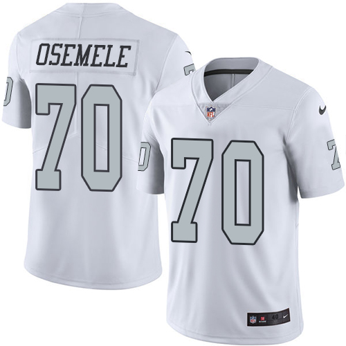 Men's Elite Kelechi Osemele Nike Jersey White - #70 Rush NFL Oakland Raiders